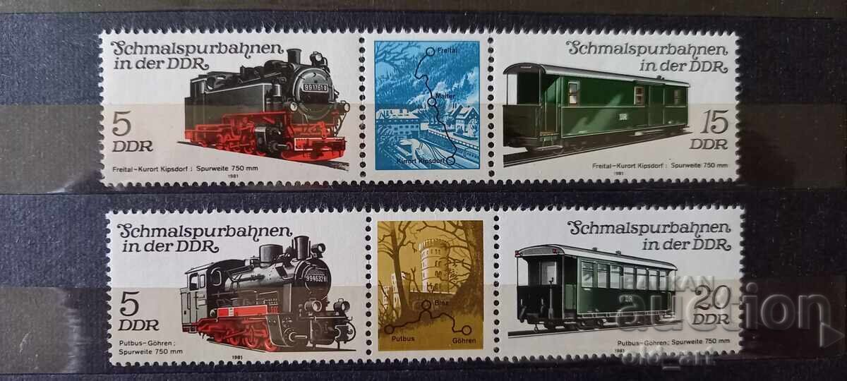 Postage stamps - GDR, Locomotives and wagons