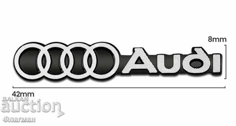 Auction New Aluminum Emblems "AUDI" - 42 mm. / 8 mm Auction New Aluminum Emblems "AUDI" - 42 mm. / 8 mm