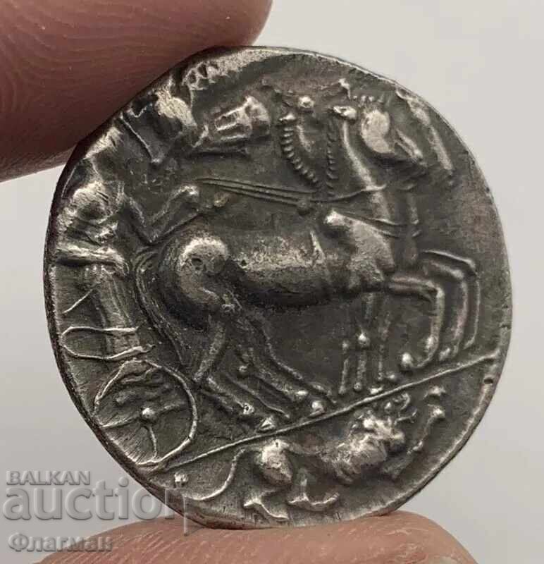 Tetradrachm of Lentini (Λεοντίνοι), Sicily, 480 BC - 5