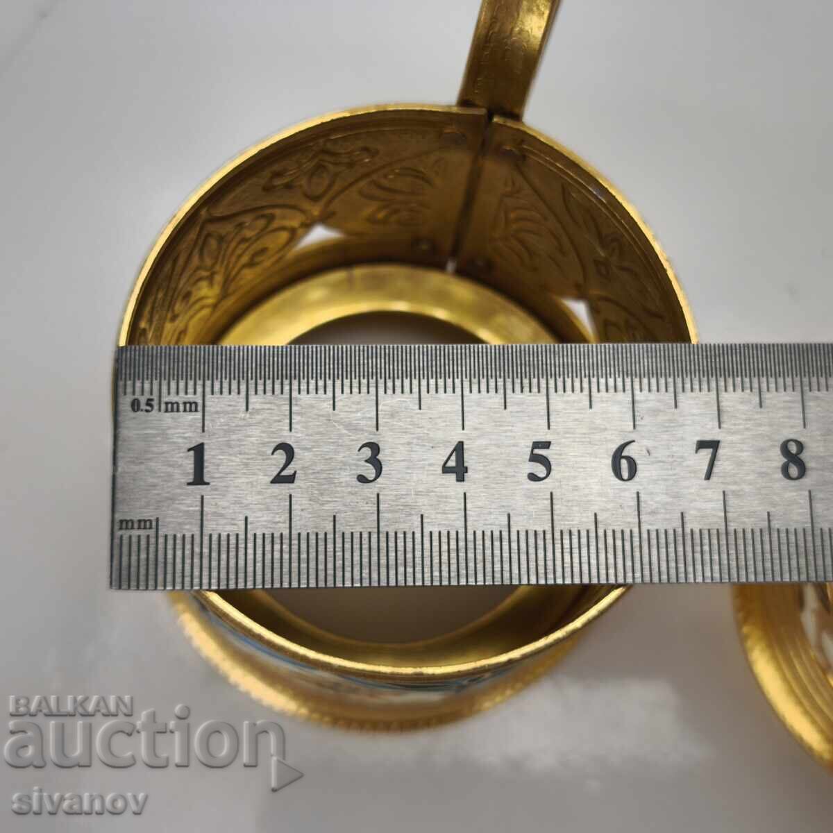 Стар комплект от 4 подстакани стакани сервиз СССР #6029 - 7