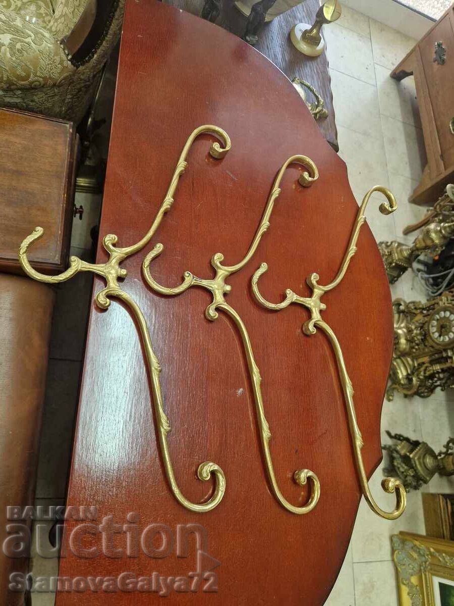 Lot de 3 umerașe franceze din bronz antic - 6 Lot de 3 umerașe franceze din bronz antic - 6