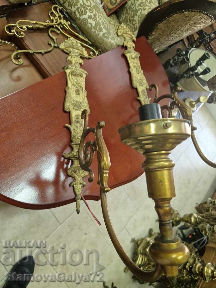 Δημοπρασία Δύο παλιά, υπέροχα γαλλικά μπρούτζινα απλίκες