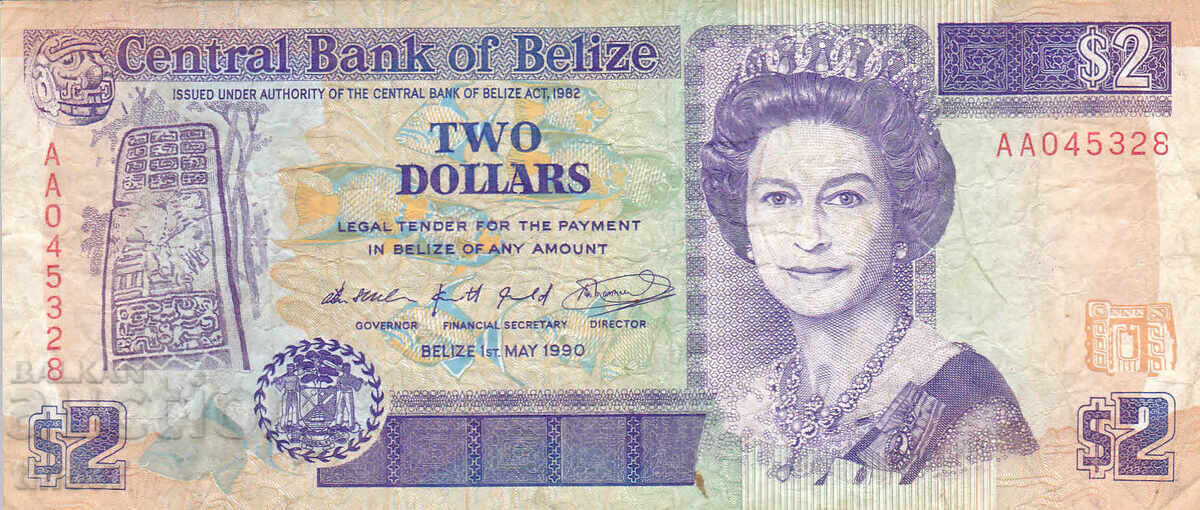 tino37 - BELIZE - 2 DOLARI - 1990 - BIG SIZE cu preț € 9.70 | 18.97 BGN