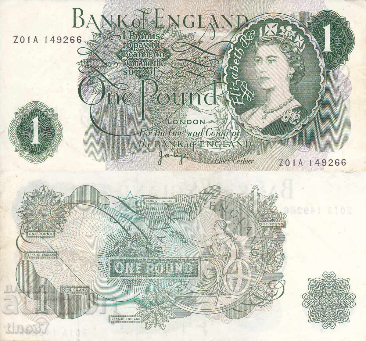 tino37 - GREAT BRITAIN - ENGLAND - 1 POUND - 1970/77 - XF