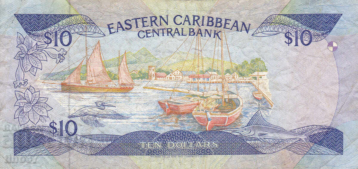 Auction  tino37 - EASTERN CARIBBEAN (Saint Lucia) - 10 DOLLARS - 1985/93