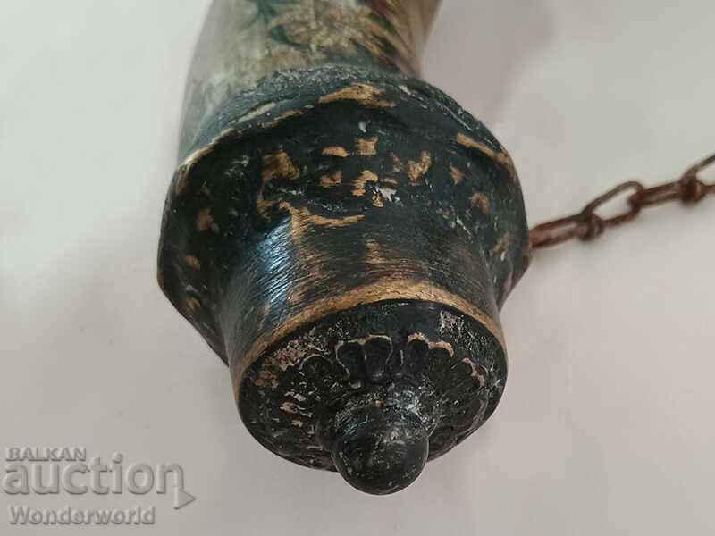 Αρχαία χαϊδούκικη κέρατινη μπαρουτοθήκη για φλεγόμενο τουφέκι, πιστόλι - 5 Αρχαία χαϊδούκικη κέρατινη μπαρουτοθήκη για φλεγόμενο τουφέκι, πιστόλι - 5