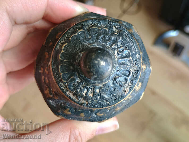 Αρχαία χαϊδούκικη κέρατινη μπαρουτοθήκη για φλεγόμενο τουφέκι, πιστόλι - 6 Αρχαία χαϊδούκικη κέρατινη μπαρουτοθήκη για φλεγόμενο τουφέκι, πιστόλι - 6