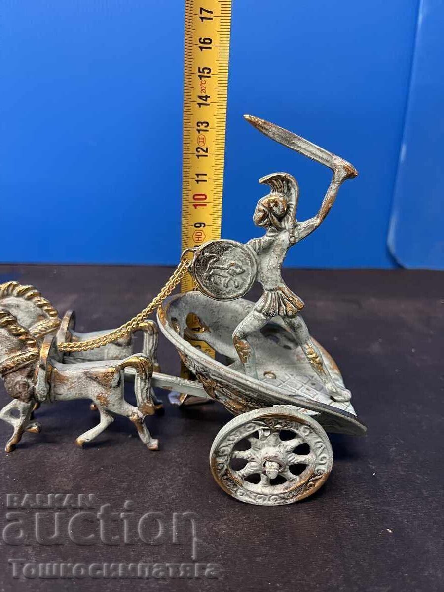 Achilles on a Chariot - Bronze Statue - 5
