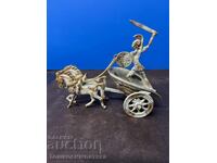Ahile pe car - statuie de bronz