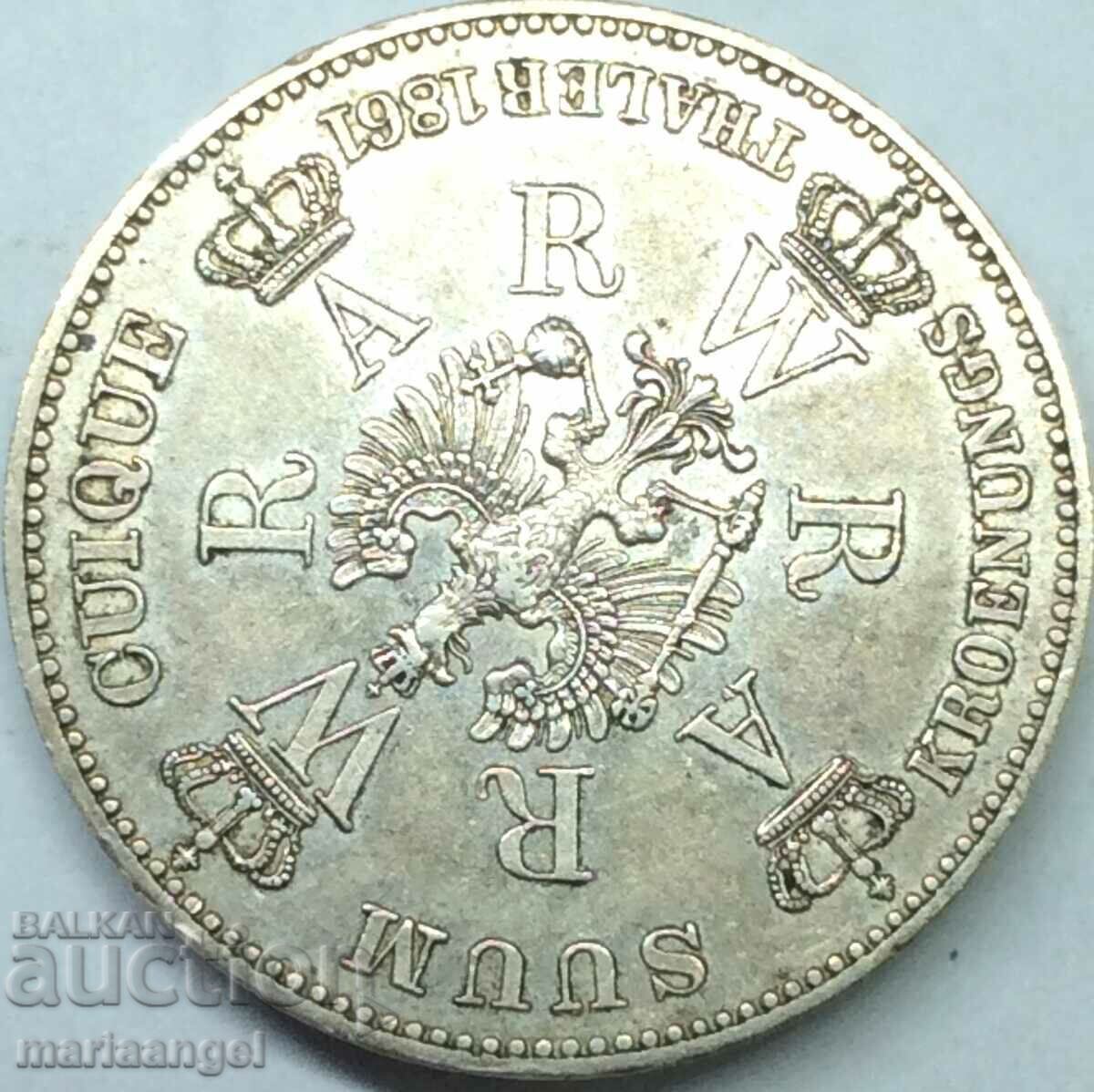 Παράδοση Πρωσία 1 Thaler 1861 Στέψη Wilhelm and Augusta UNC Αγ