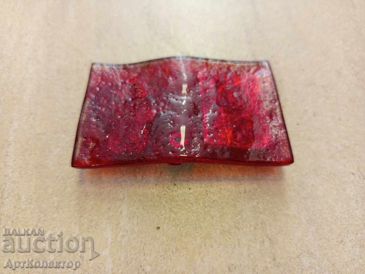 Crucifix of the Theotokos (Virgin Mary) glass silver, space for a small candle to burn - 6