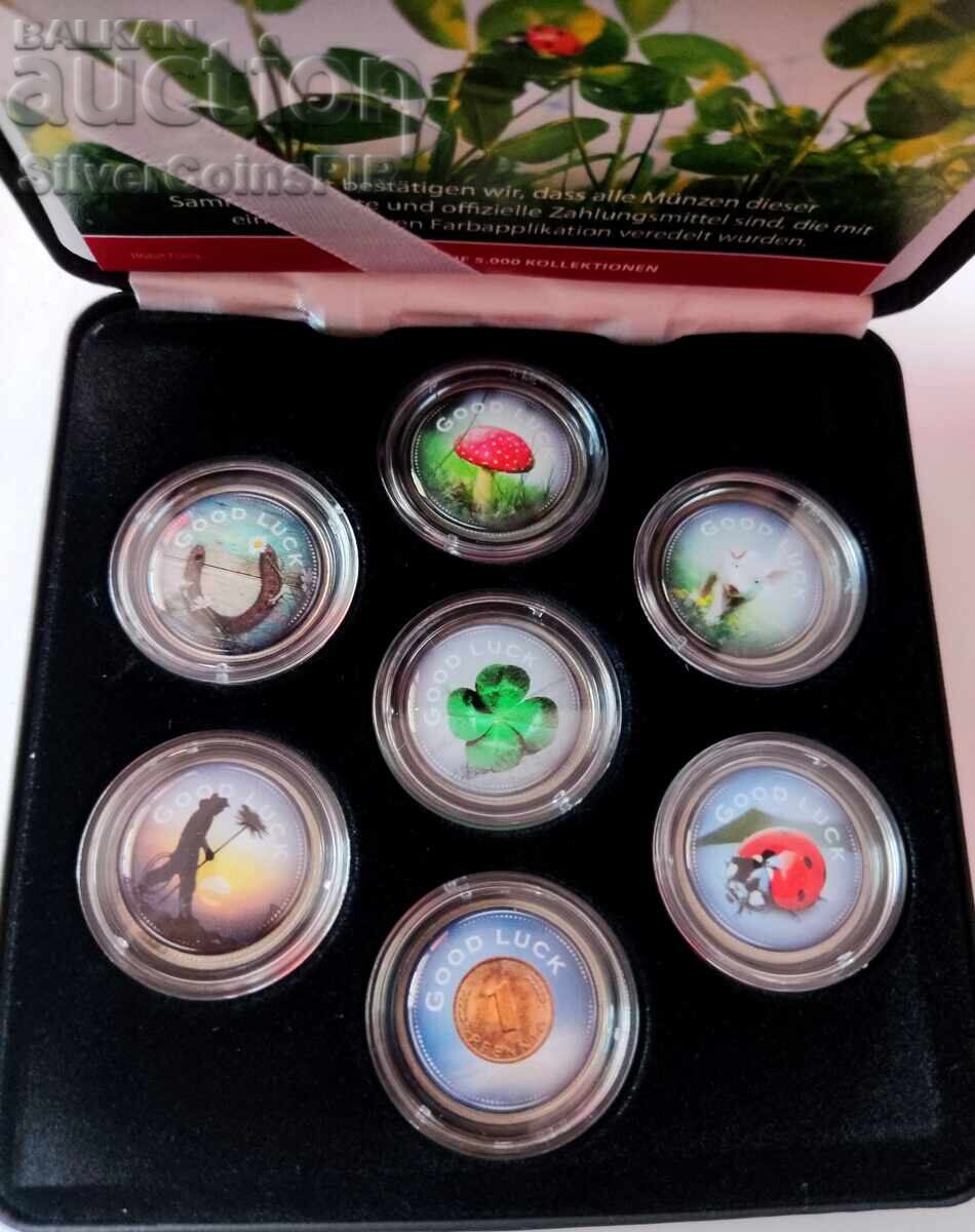 Lucky Symbols Set of 7 Coins with Coloring with price 60.00 BGN | € 30.68 Lucky Symbols Set of 7 Coins with Coloring with price 60.00 BGN | € 30.68