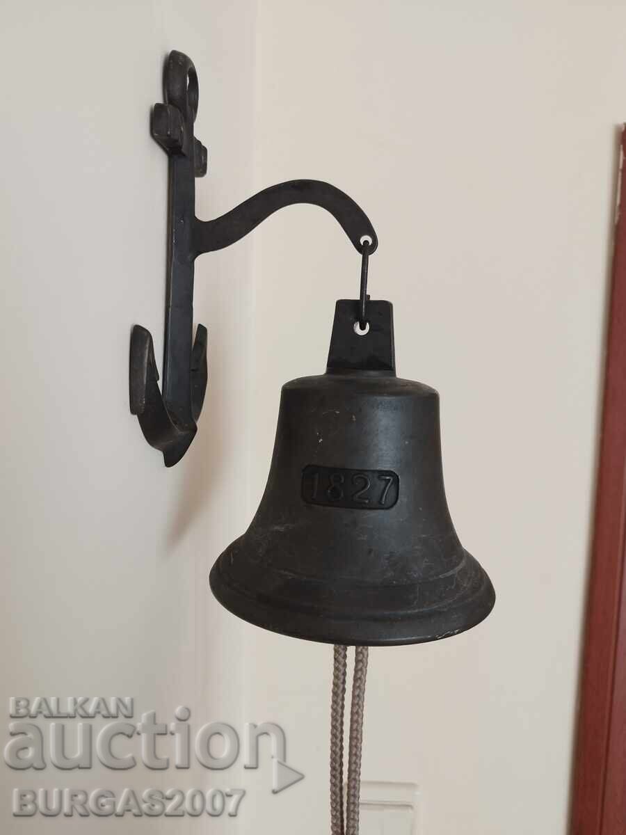 Auction Old bronze wall bell Auction Old bronze wall bell
