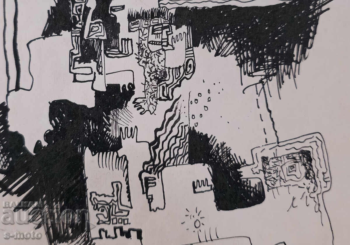 Delivery of Abstract composition, ink painting