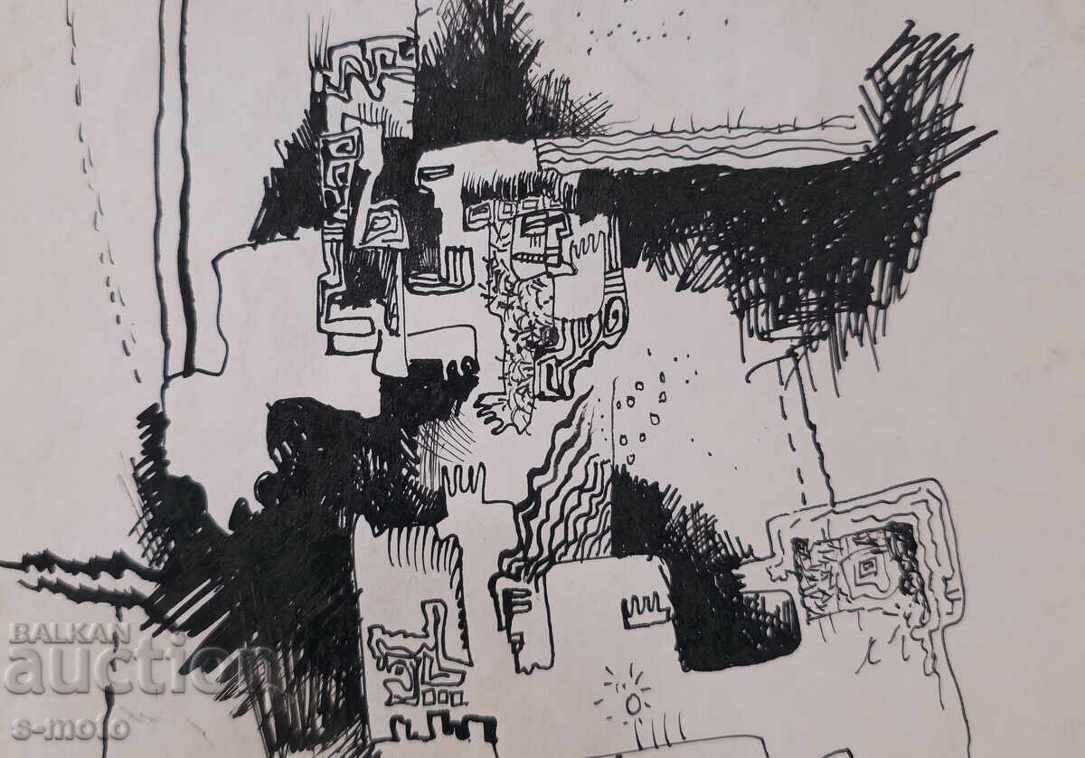 Abstract composition, ink painting