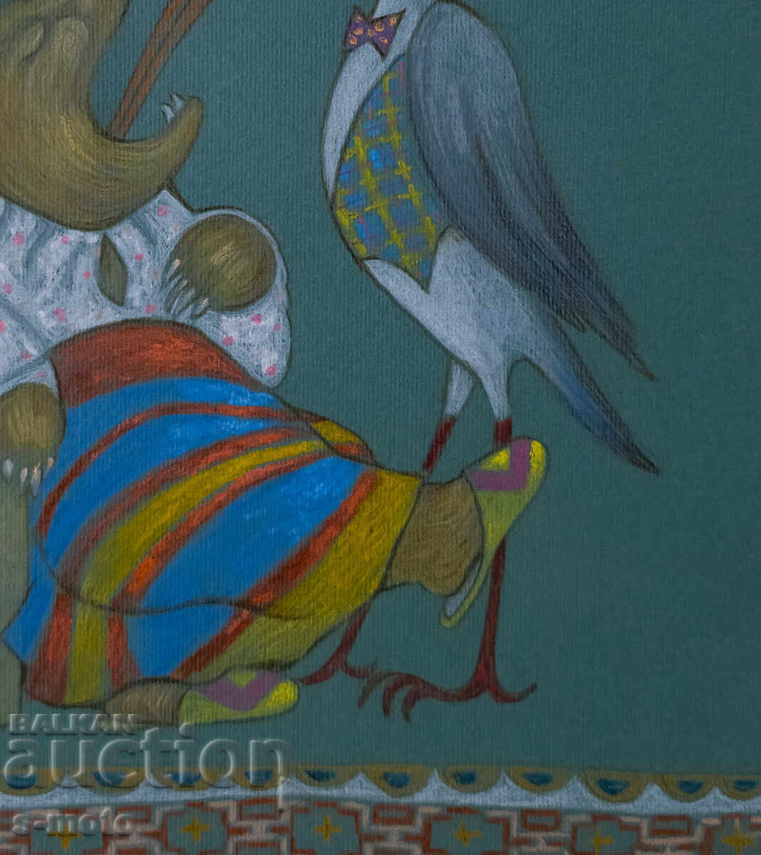 Pastel drawing illustration of Bulgarian folk tales - 7