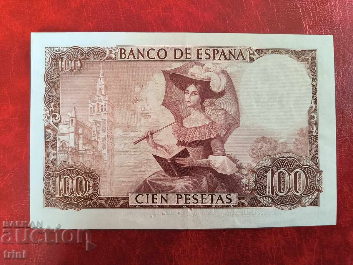SPAIN 100 Pesetas 1965 UNC with price 30.00 BGN | € 15.34