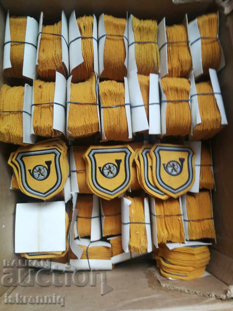 Lot of Sleeve Emblems, Post with price 50.00 BGN | € 25.56 Lot of Sleeve Emblems, Post with price 50.00 BGN | € 25.56