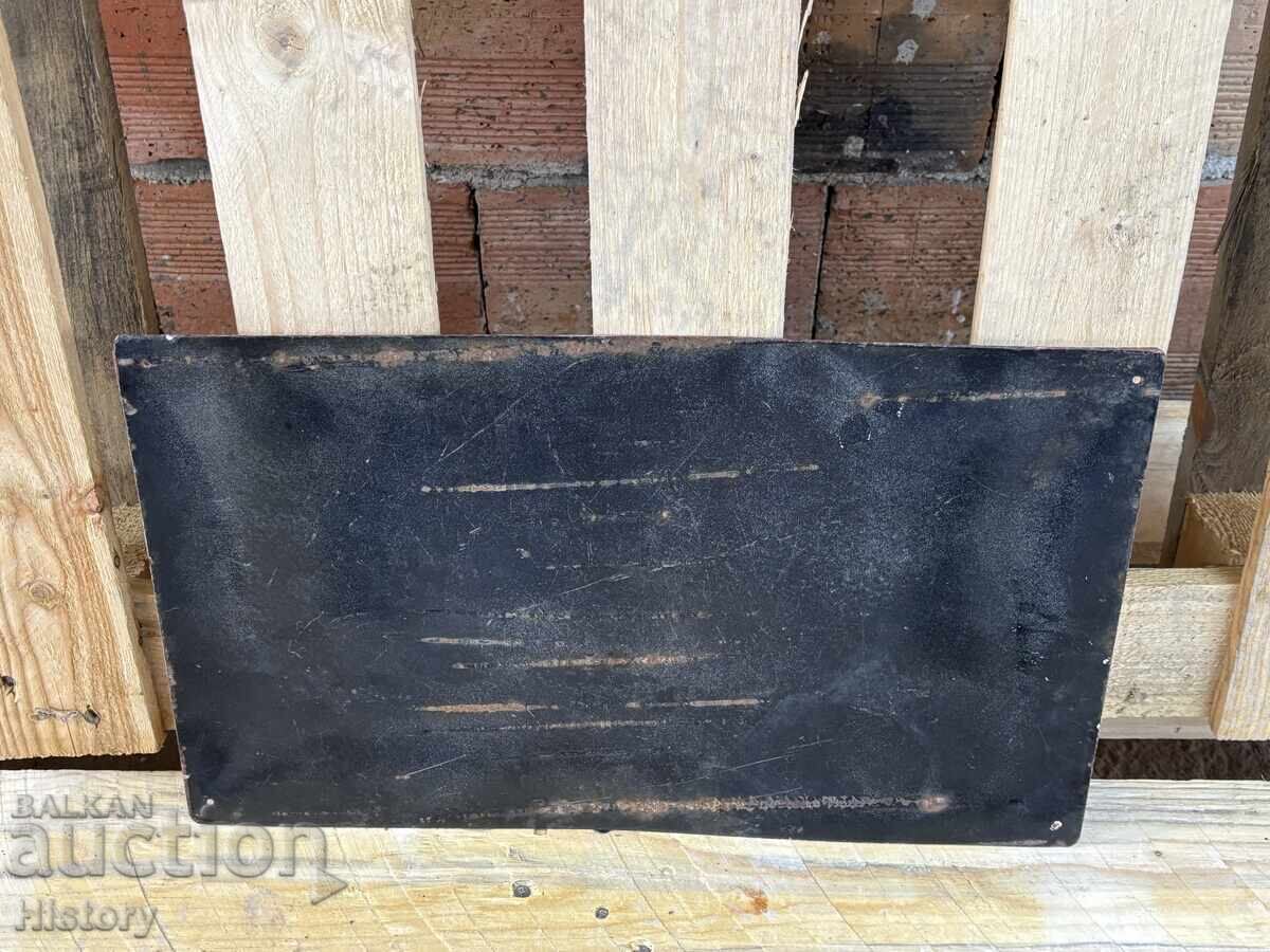 Auction  Enamel plate