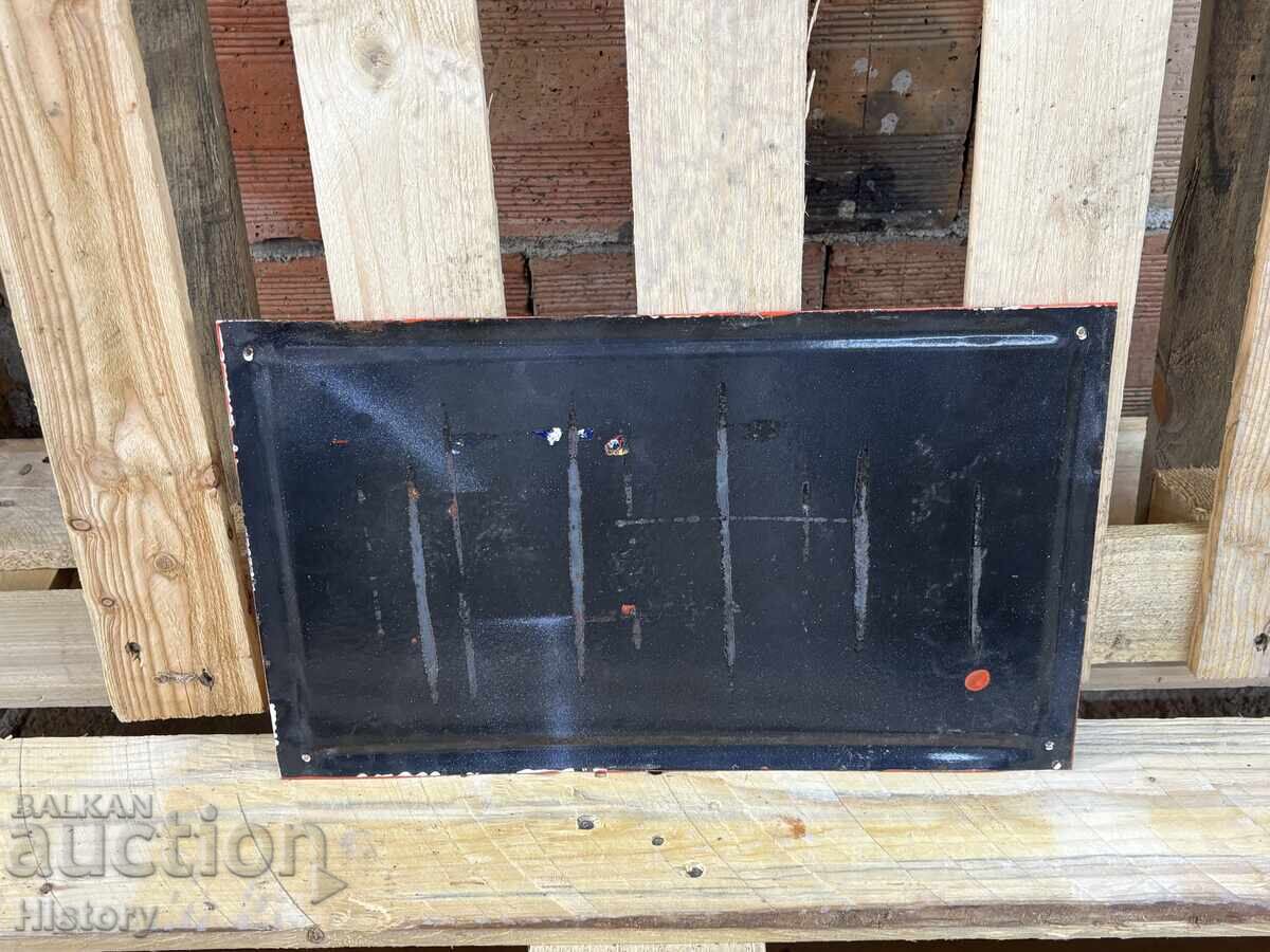 Auction  Enamel plate