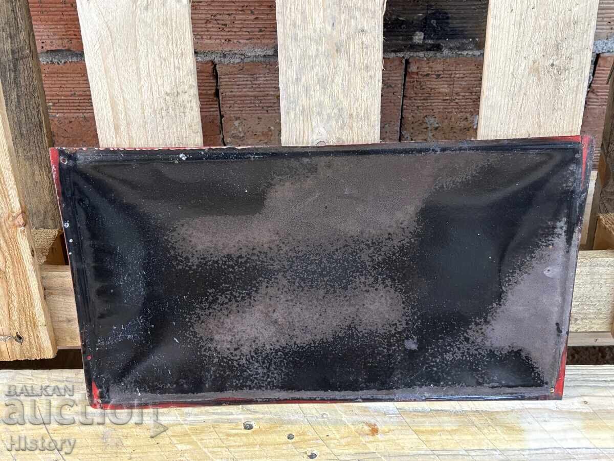 Auction  Enamel plate