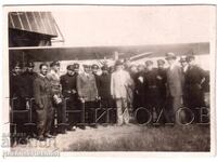 1931 FOTOGRAFIE MICĂ VECHE SOFIA AEROPORTUL BOJURIȘTE AVION E061