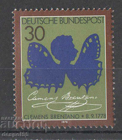 1978. GFR. 200 χρόνια από τη γέννηση του ποιητή Clemens Brentano.