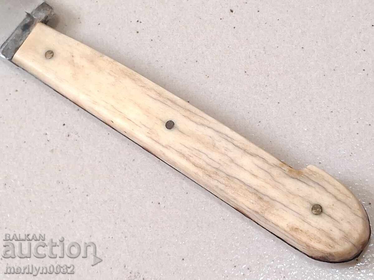 Παράδοση Παλαιό μαχαίρι Τσαρstvo Bulgaria λαβή από κέρατο ελαφιού