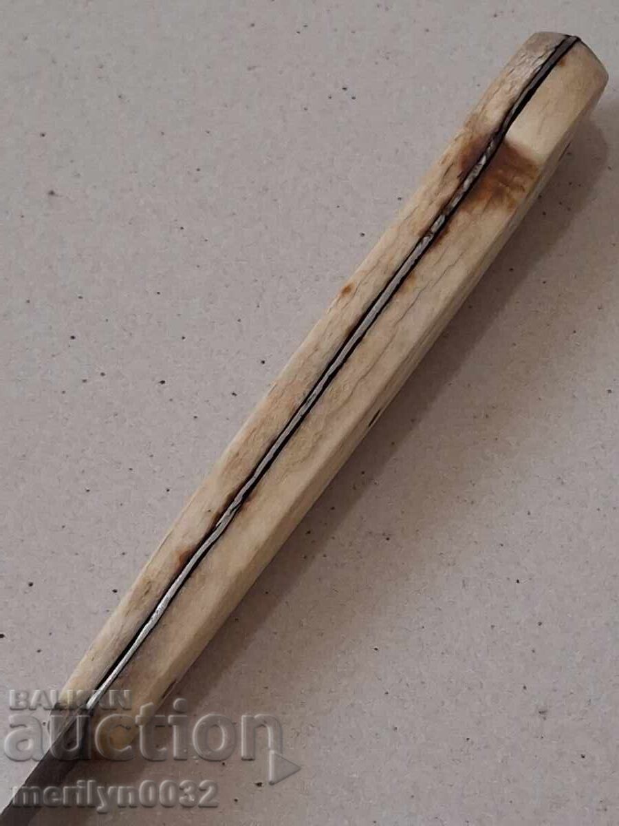 Παλαιό μαχαίρι Τσαρstvo Bulgaria λαβή από κέρατο ελαφιού - 7