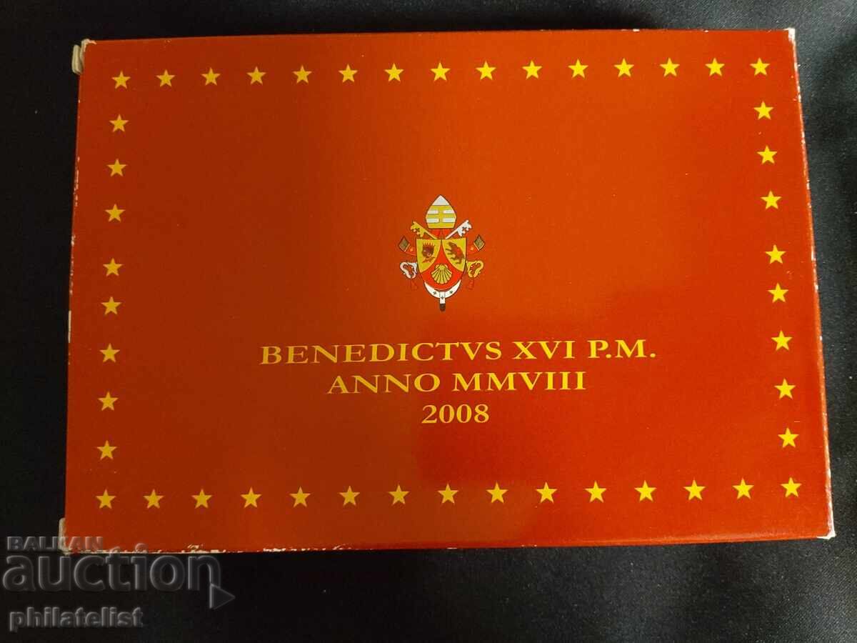 Vatican PROOF 2008 - set bancar + medalie comemorativă Vatican PROOF 2008 - set bancar + medalie comemorativă