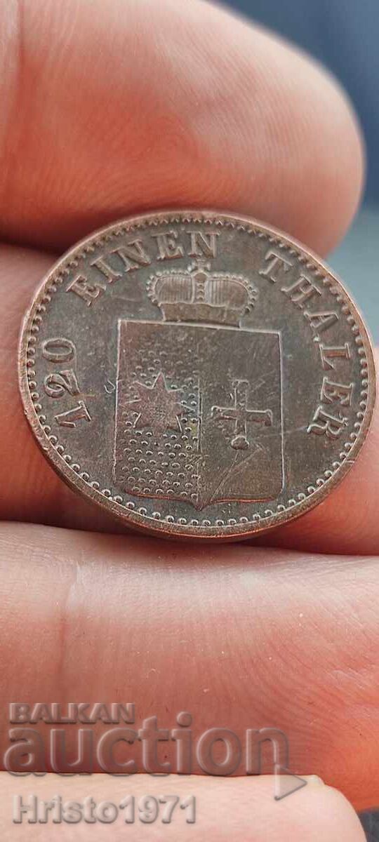 3 пфенига 1855 Валдек с цена 35.00 лв. | € 17.90