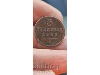 3 pfennig 1855 Waldeck