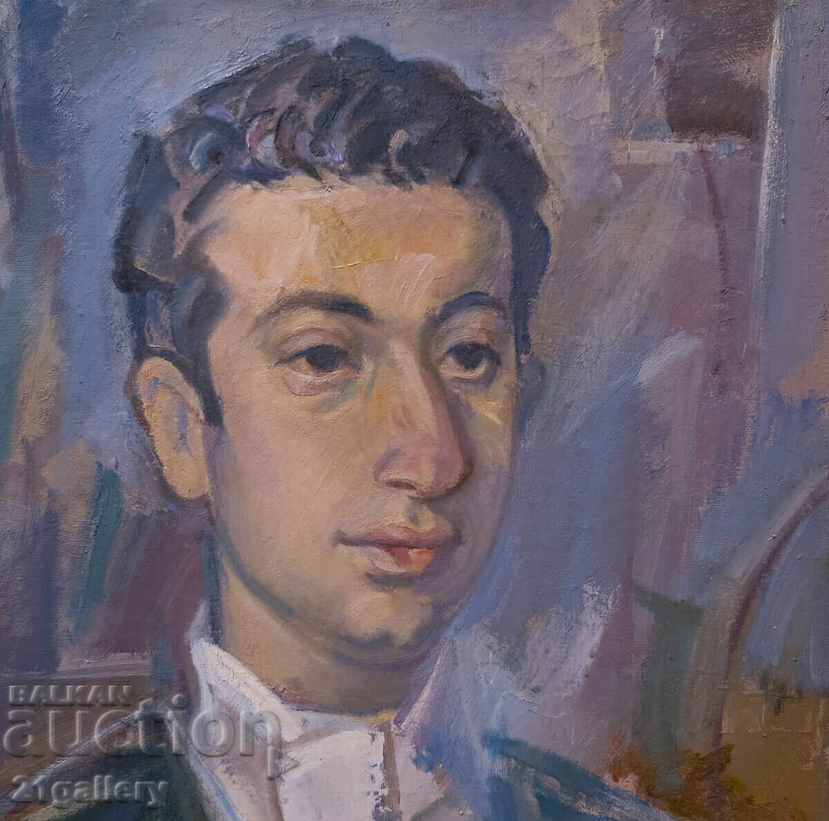 Δημοπρασία Παλιός πίνακας ελαιογραφίας πορτρέτο