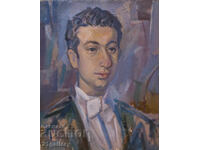 Tablou vechi, ulei pe pânză, portret