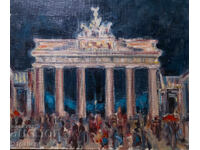 Oil paints, cityscape Brandenburg Gate
