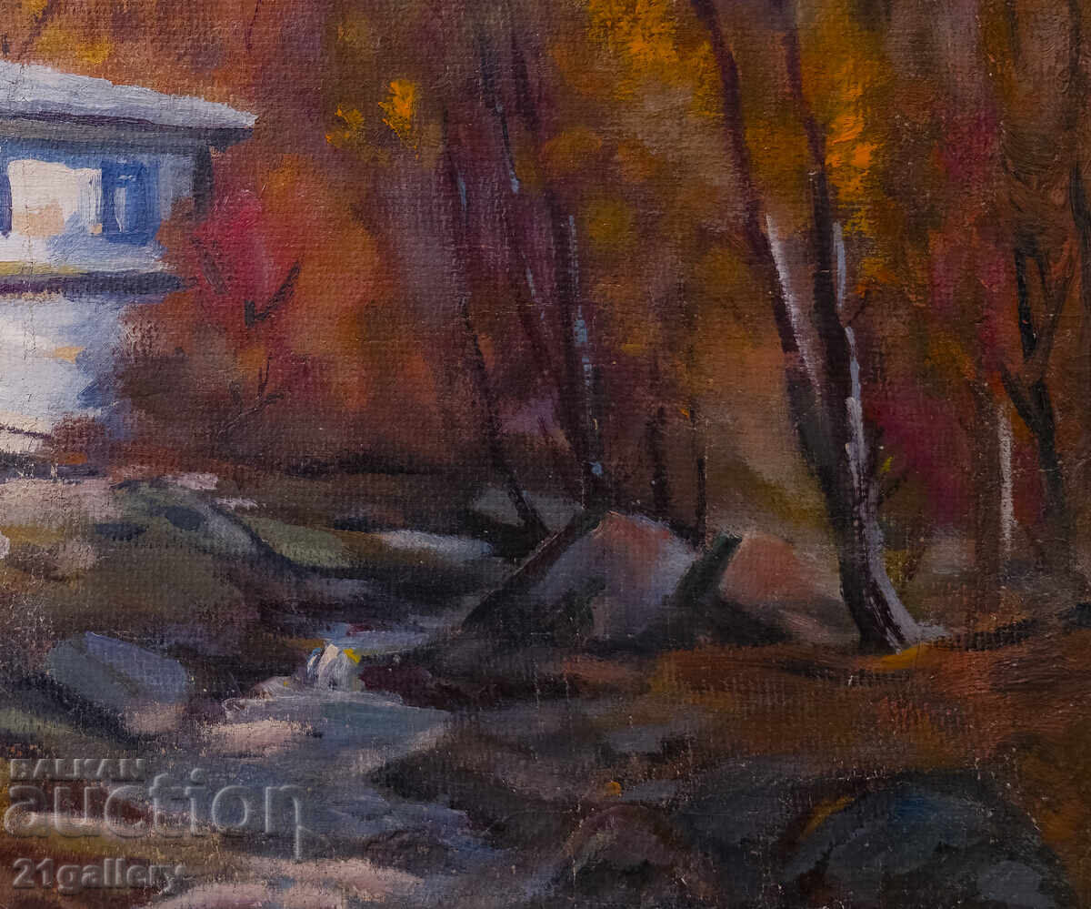 Oil paints, rural landscape, houses - 5 Oil paints, rural landscape, houses - 5