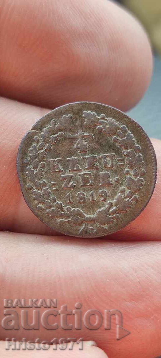 1/4 kreĭtser 1819 Nasau