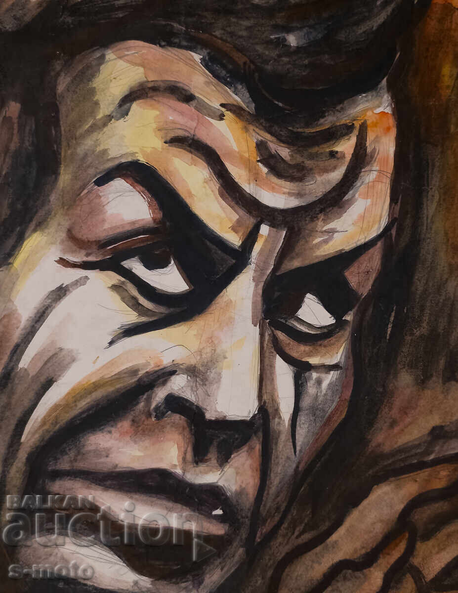 Delivery of Watercolor portrait painting of a man Delivery of Watercolor portrait painting of a man