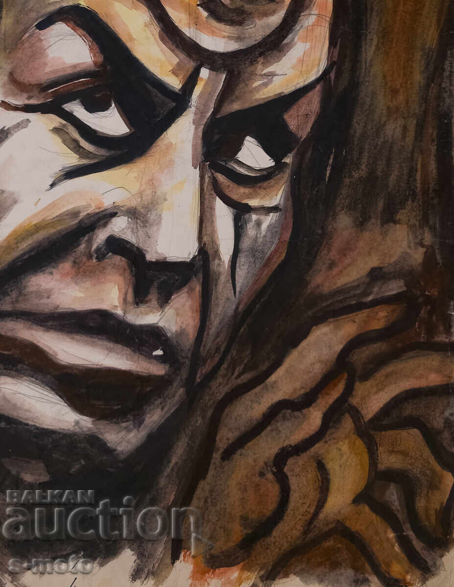 Watercolor portrait painting of a man - 5 Watercolor portrait painting of a man - 5