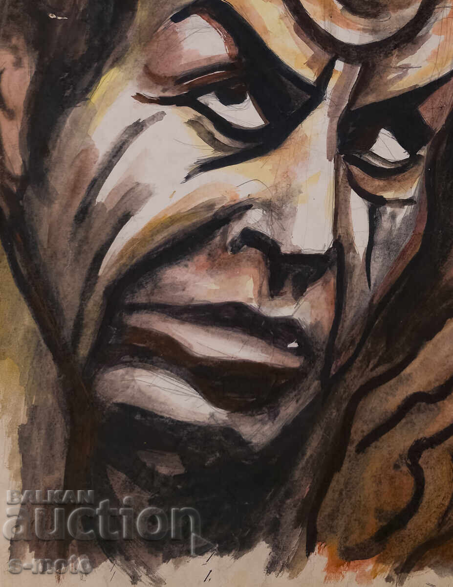 Watercolor portrait painting of a man - 6 Watercolor portrait painting of a man - 6