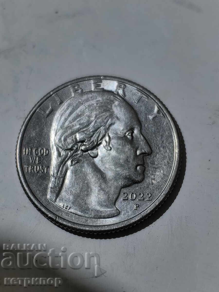 25 cenți quarter sfert dolar SUA nichel 2022 cu preț 3.00 BGN | € 1.53 25 cenți quarter sfert dolar SUA nichel 2022 cu preț 3.00 BGN | € 1.53