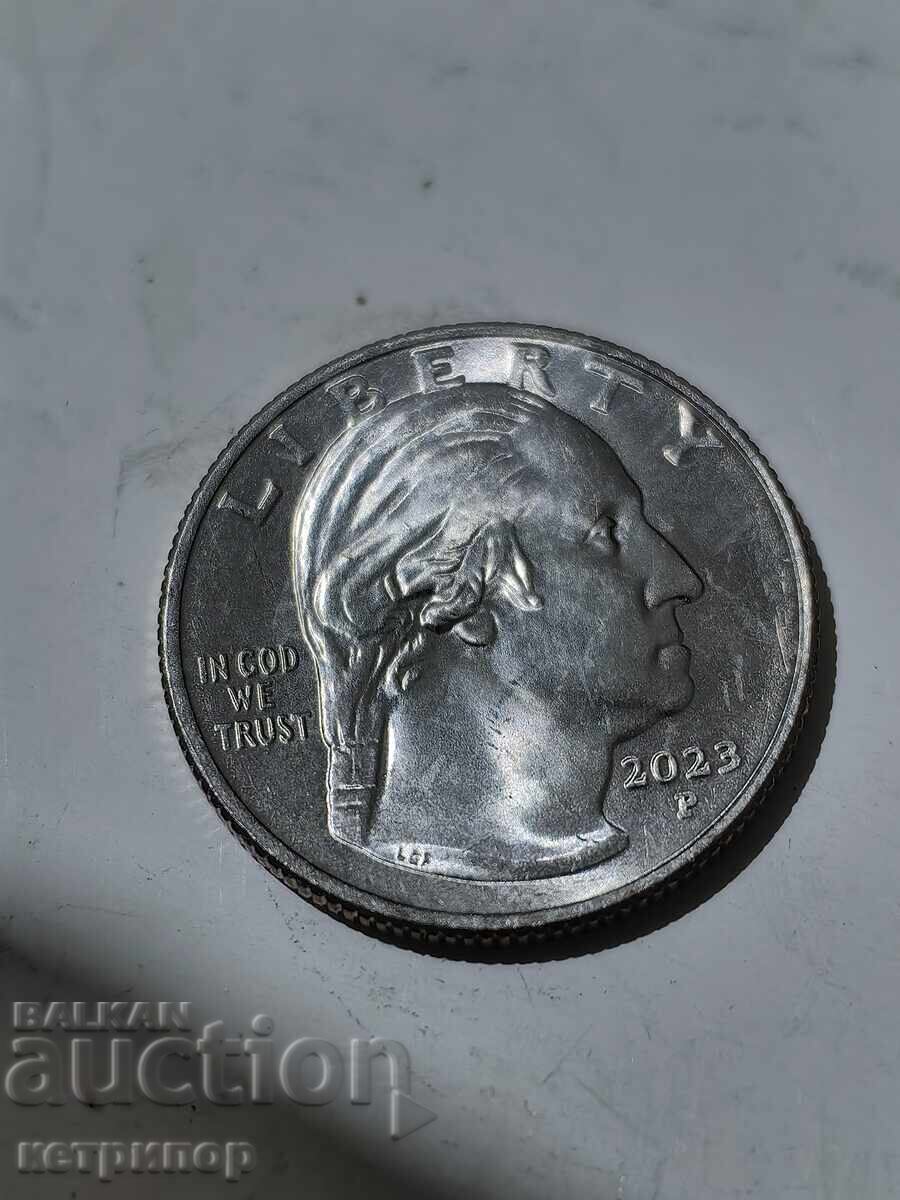 25 cenți Quarter Quarter Dolar SUA Nichel 2023 cu preț 3.00 BGN | € 1.53