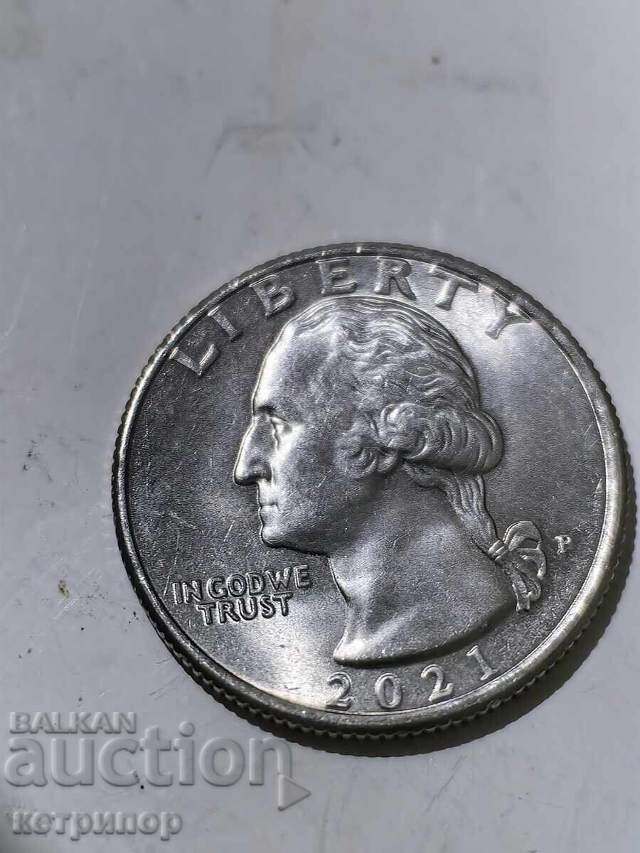 25 λεπτά κουόρτερ τέταρτο δολάριο ΗΠΑ νικέλιο 2021 με τιμή 3.00 BGN | € 1.53 25 λεπτά κουόρτερ τέταρτο δολάριο ΗΠΑ νικέλιο 2021 με τιμή 3.00 BGN | € 1.53