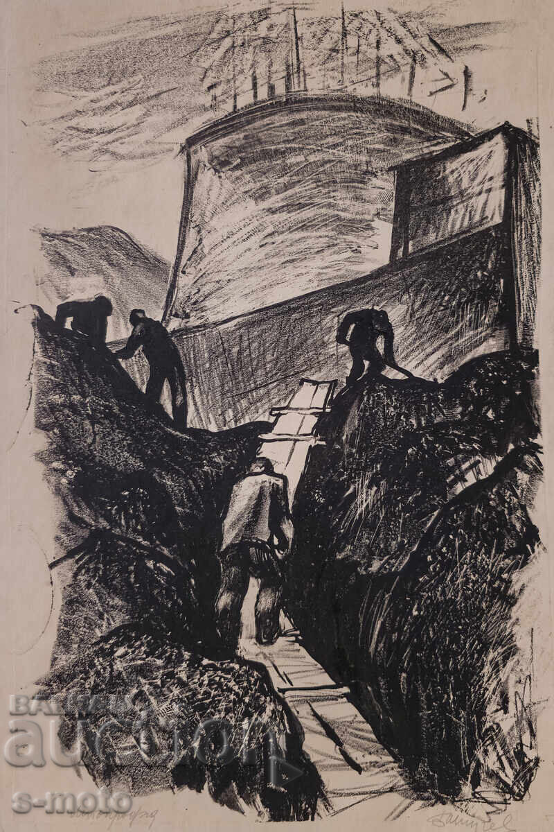 Графика, литография, комбинат Кремиковци с цена 200.00 лв. | € 102.26