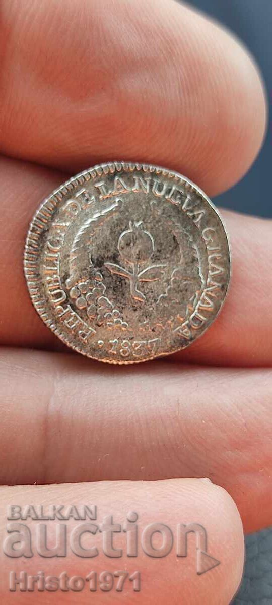 1 Ρεάλ 1837 Κολομβία με τιμή € 50.00 | 97.79 BGN