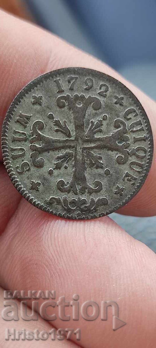 1/2 βατζέν 1792 Νευσατέλ