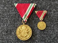 Medal and Miniature for Participation PSV 1915-1918 Kingdom of Bulgaria