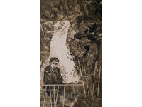 Grafică, tehnici mixte, compoziție abstractă