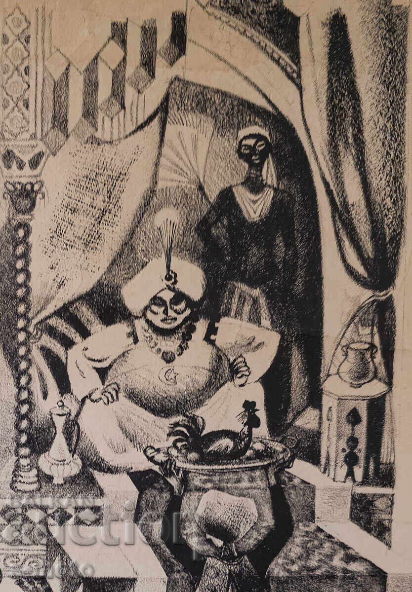 Παλιά γραφικά, λιθογραφία, εικονογράφηση, γυμνό σώμα με τιμή 150.00 BGN | € 76.69