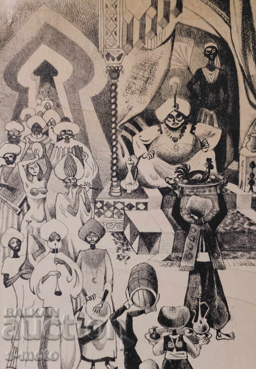 Παλιά γραφικά, λιθογραφία, εικονογράφηση, γυμνό σώμα - 6